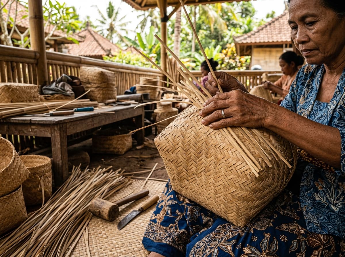 Kerajinan Anyaman Bambu