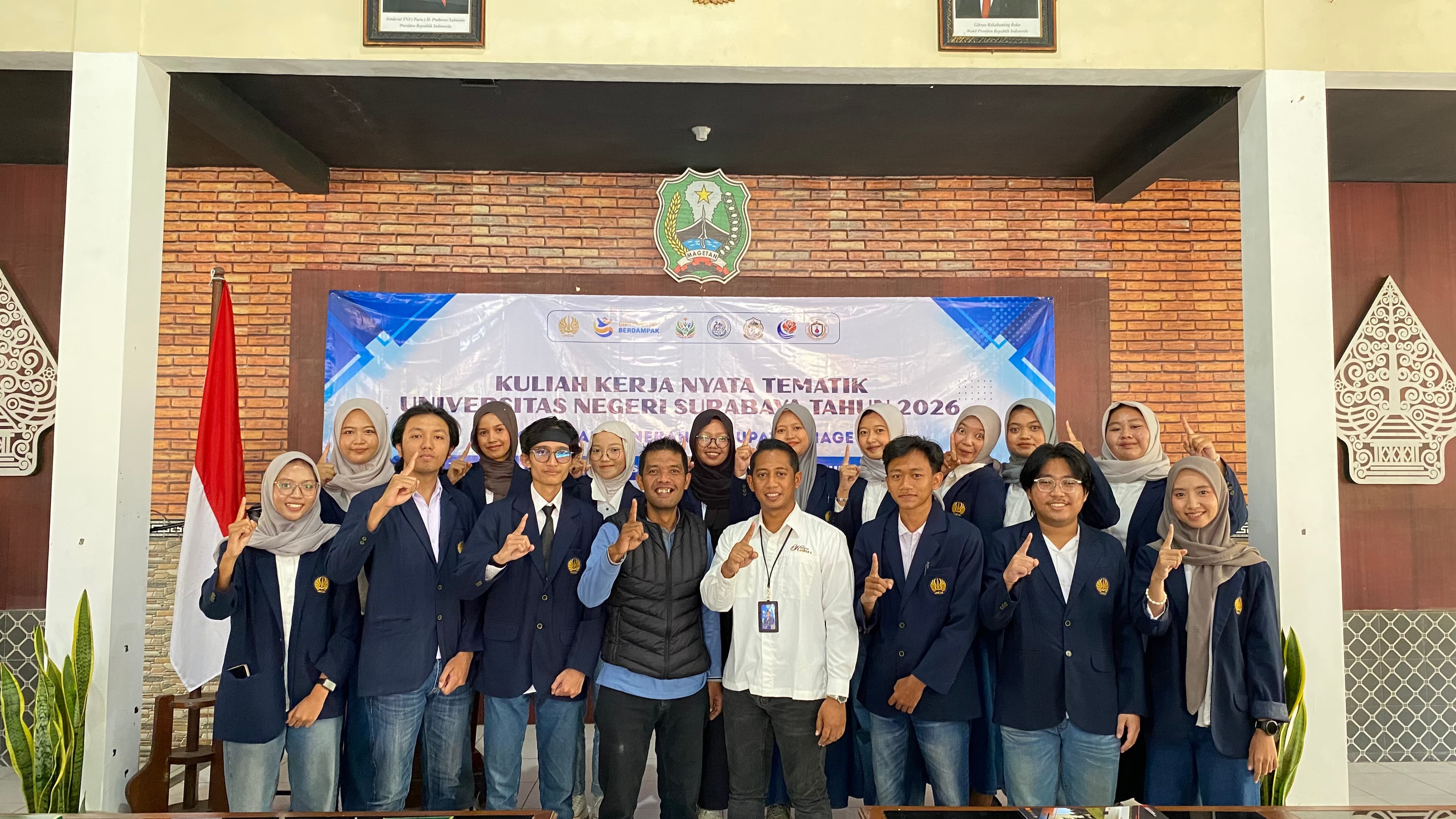 Penerimaan Mahasiswa KKNT UNESA di Kecamatan Panekan